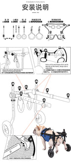 Cross-Border Pet Dog Disability Scooter Cat Dog Walker Dog Assistive Walking Cart Pet Dog Mobility Scooter