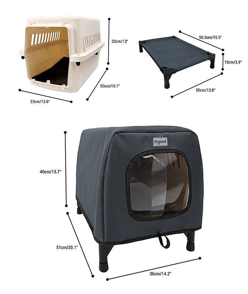 Detachable Air Box Cat Carrier Portable Pet Bag Cat Cage Breathable Cat Outdoor Travel Pet Air Box