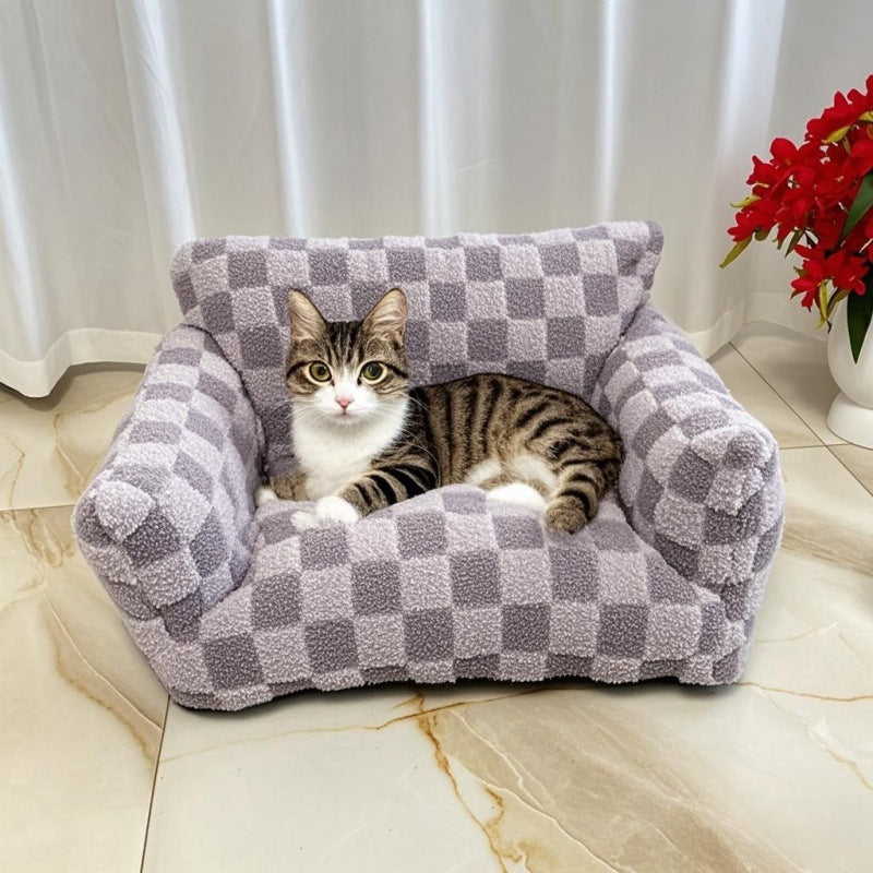 New Pet Sofa Pet Supplies Nest Amazon Hot-Selling Pet Cat Dog Nest Four Seasons Warm Plush Pet Nest
