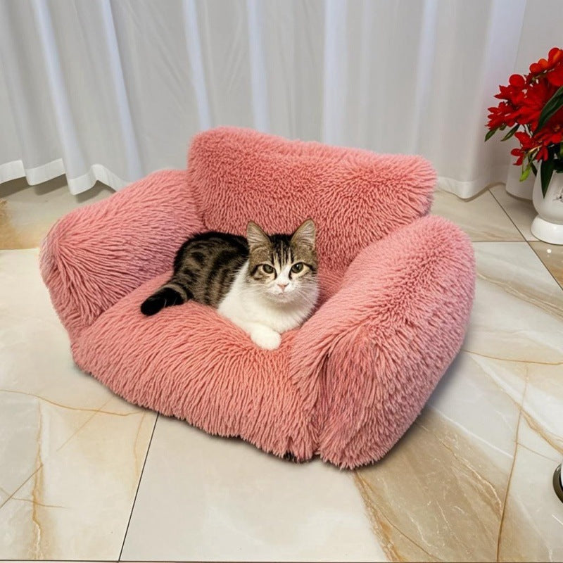 Cross-Border Hot Sale Dog House Cat House All-Season Universal Removable Washable Winter Cat House Warm Cat Sofa Pet House Mat Cat Bed