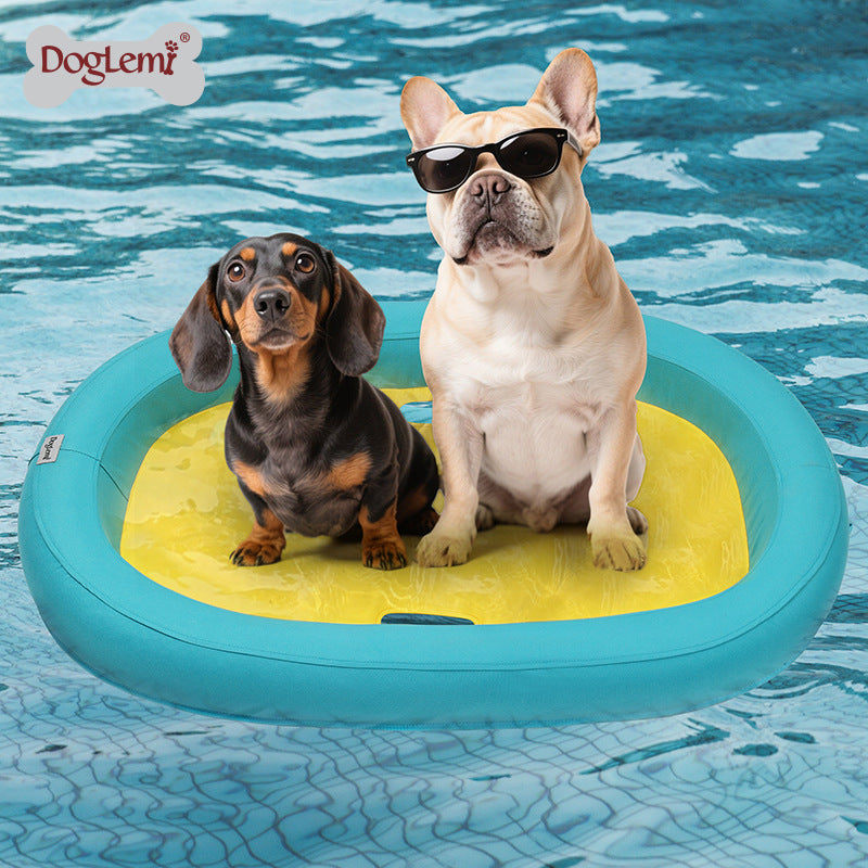 Pet Pearl Cotton Floating Platform Water Round Swimming Pool Anti-Drowning Floating Mat Dog Floating Row Water Play Entertainment Floating Board
