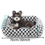 Shu Cotton Velvet Jacquard Fabric Soft Comfortable Pet Bed Deep Sleep Cat Bed Dog Bed Winter Warm Pet Mat