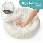 Cross-Border Hot-Selling Round Plush Dog Bed Cat Bed Thickened Warm Pet Bed for Cats and Small Dogs Machine Washable