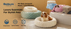 New Pet Bed High Weight Peach Heart Soft Cotton Plush Pet Mat Long Plush Round Cat Bed Winter Warm Dog Bed