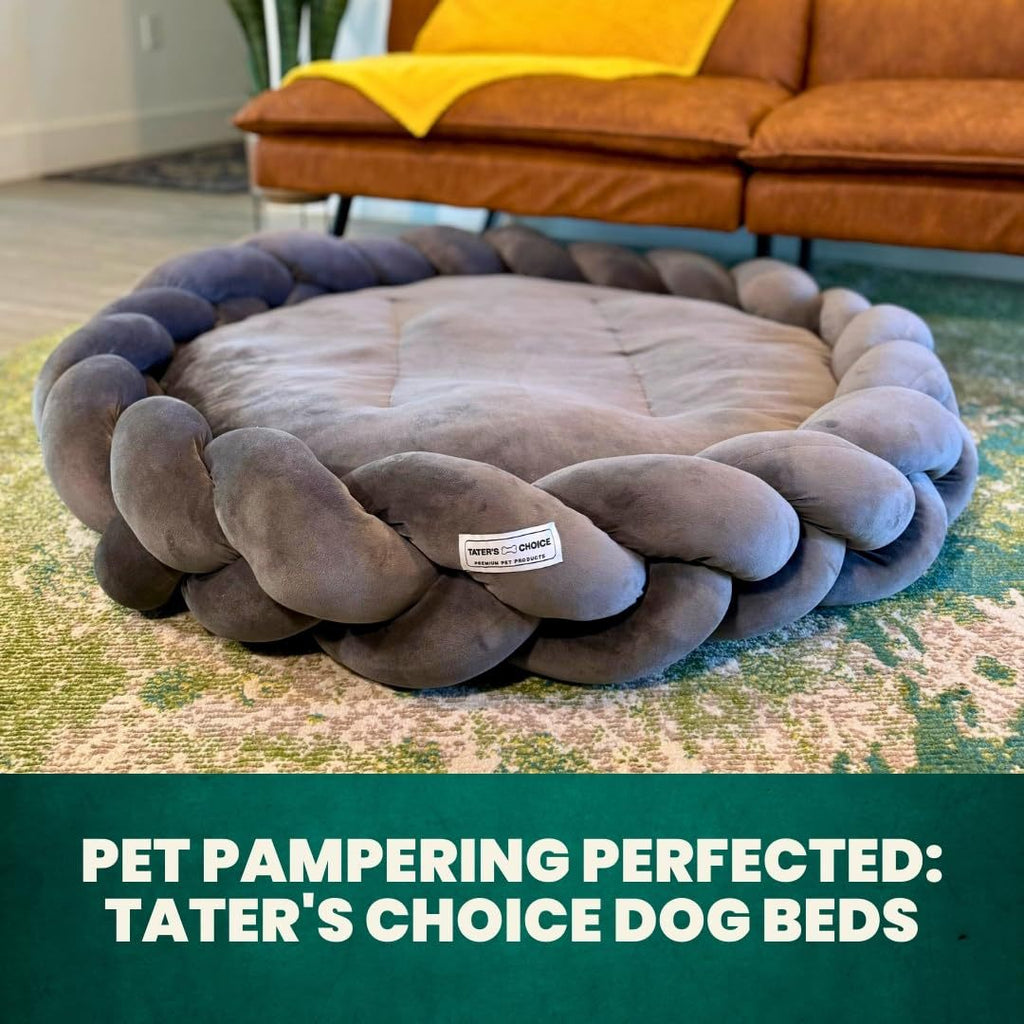 Amazon new DIY Hand-woven Cat House Dog House Creative Machine Washable6cm High-end Dog Bed Pet Nest with Coarse Velvet Surface