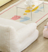Amazon Hot-Selling Pet Sofa Small Rabbit Fur Removable Washable Dog Sofa Bed Mat Cat Bed Dog Bed Sofa Bed Sleeping Pad