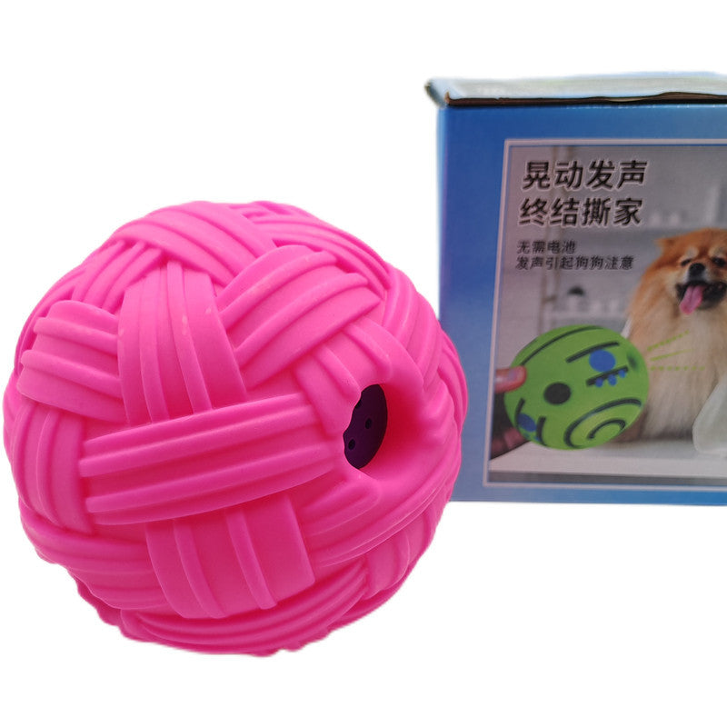 Dog Toy Rolling Sound Ball Self-Entertainment Ball Laughing Ball Amazon Chew Toy Boredom Relief Durable Chew Ball Pet Sound Ball