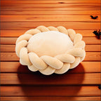 Amazon new DIY Hand-woven Cat House Dog House Creative Machine Washable6cm High-end Dog Bed Pet Nest with Coarse Velvet Surface
