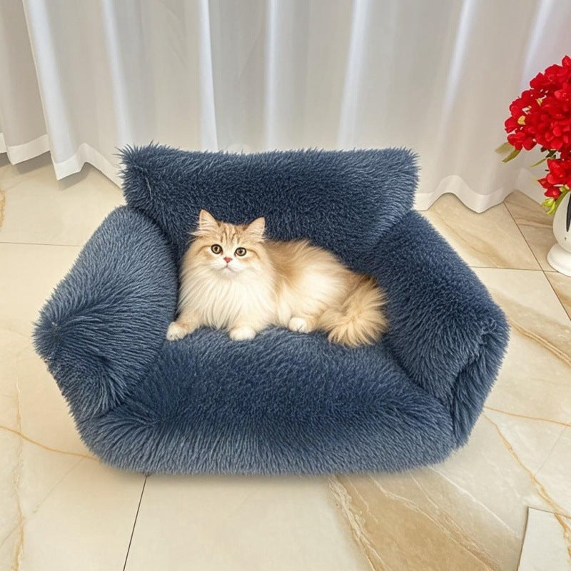 Cross-Border Hot Sale Dog House Cat House All-Season Universal Removable Washable Winter Cat House Warm Cat Sofa Pet House Mat Cat Bed