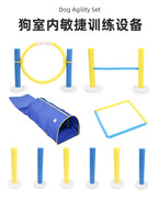 Dog Tunnel Training Equipment Dog Jumping Hoop Agility Training Toy Set Foldable Indoor Pet Tunnel Play