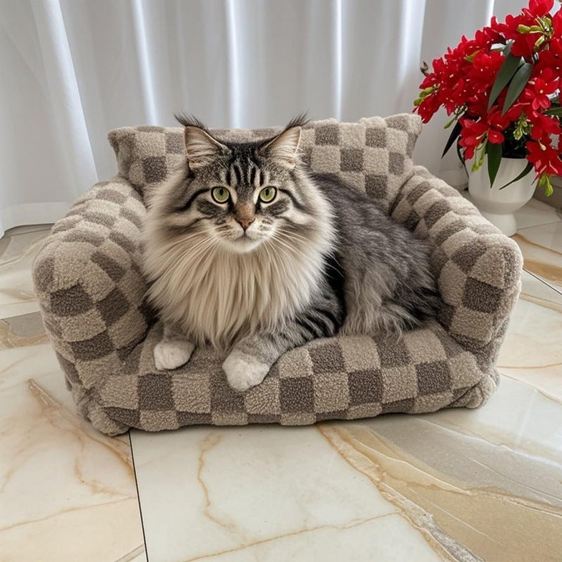 New Pet Sofa Pet Supplies Nest Amazon Hot-Selling Pet Cat Dog Nest Four Seasons Warm Plush Pet Nest
