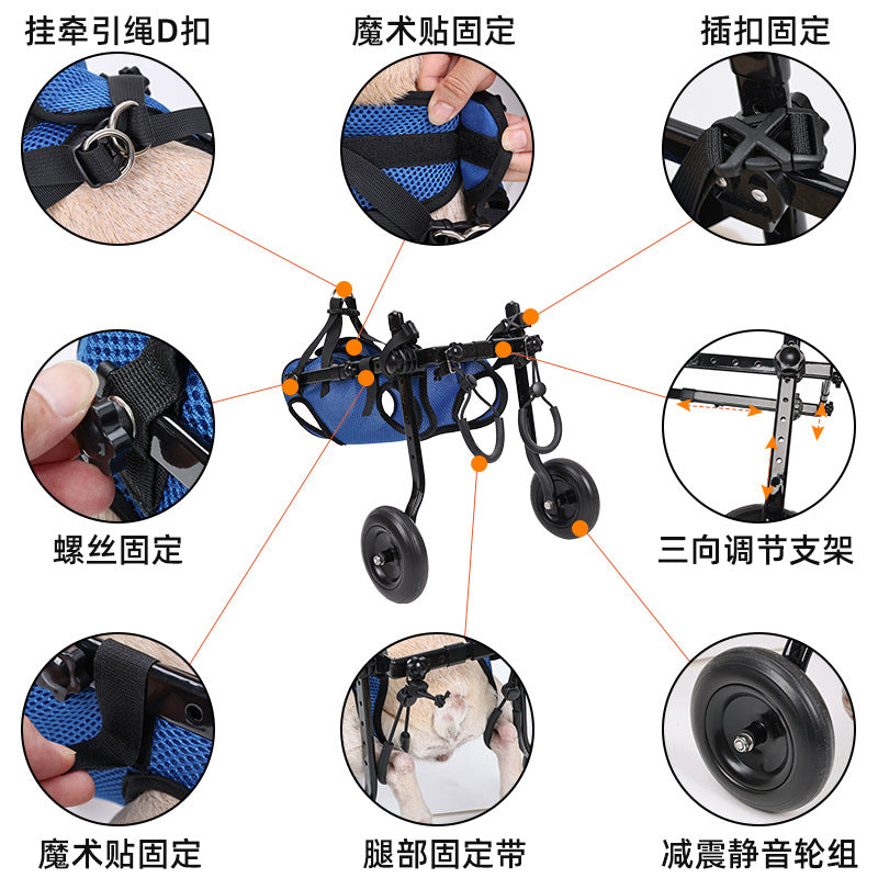 Cross-Border Pet Dog Disability Scooter Cat Dog Walker Dog Assistive Walking Cart Pet Dog Mobility Scooter