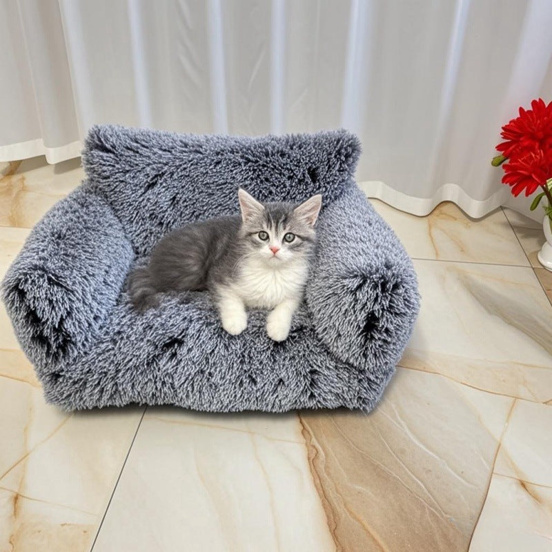 Cross-Border Hot Sale Dog House Cat House All-Season Universal Removable Washable Winter Cat House Warm Cat Sofa Pet House Mat Cat Bed