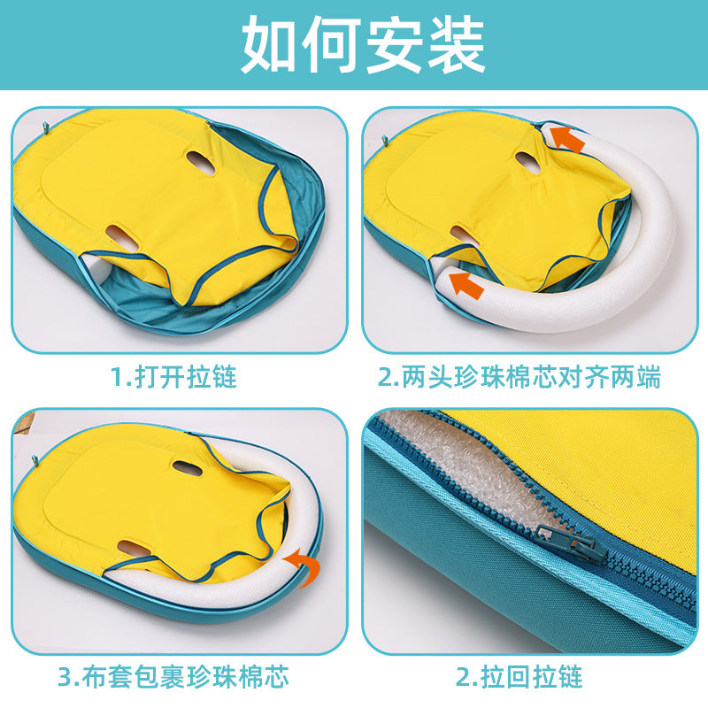 Pet Pearl Cotton Floating Platform Water Round Swimming Pool Anti-Drowning Floating Mat Dog Floating Row Water Play Entertainment Floating Board