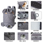 Dog Outdoor Backpack Winter Thickened Cotton Bag Pet Outdoor Portable Harness Chest Dual-use Backpack