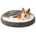 Cross-Border Hot-Selling Round Plush Dog Bed Cat Bed Thickened Warm Pet Bed for Cats and Small Dogs Machine Washable