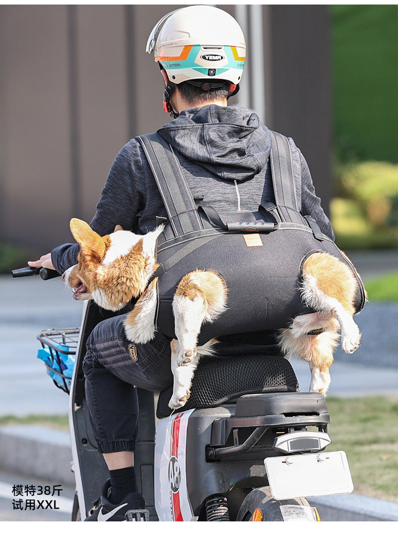Pet Dog Backpack Multifunctional Double Shoulder Bag Pet Auxiliary Harness Outdoor Walking Aid Stretcher for Disabled Large Dogs