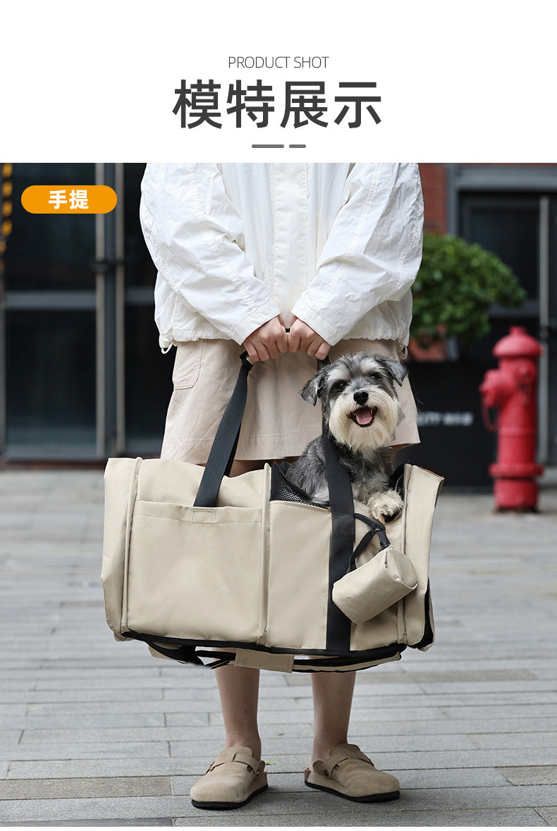 Cat Carrier Portable Cat Backpack Breathable Expandable Multifunctional Pet Travel Bag Dog Cat Travel Pet Handbag