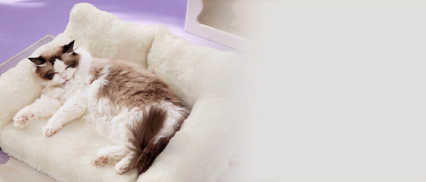 Amazon Hot-Selling Pet Sofa Small Rabbit Fur Removable Washable Dog Sofa Bed Mat Cat Bed Dog Bed Sofa Bed Sleeping Pad