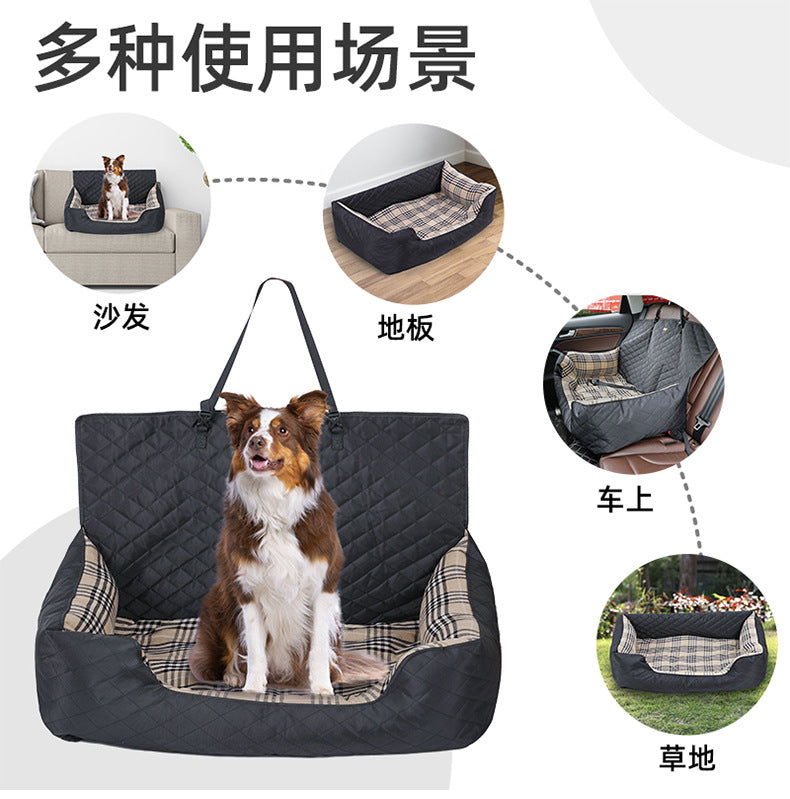Large Dog Car Seat Pet Bed Amazon Dog Rear Seat Enlarged Car Seat Waterproof Pet Bed Wholesale