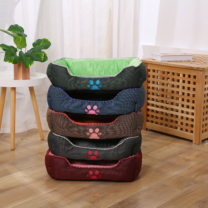 Pet Bed Rose Flower Pet Supplies Amazon Hot-Selling Winter Warm Mat Rose Short Plush Dog Bed Cat Bed