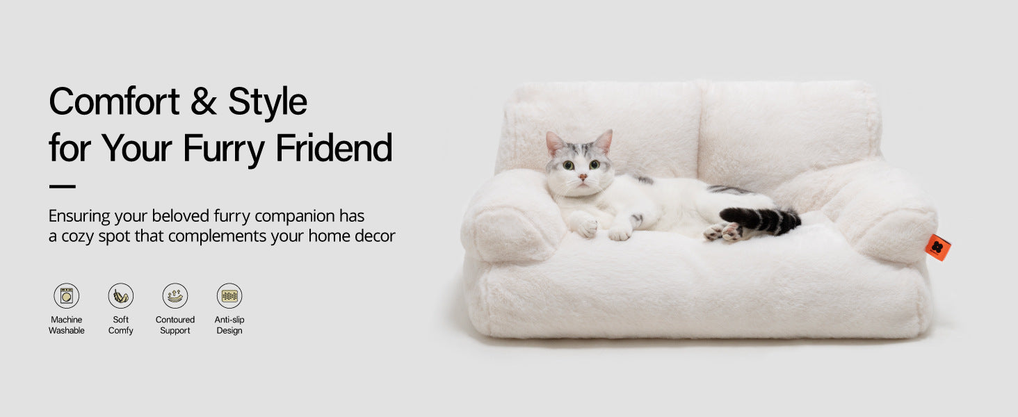Amazon Hot-Selling Pet Sofa Small Rabbit Fur Removable Washable Dog Sofa Bed Mat Cat Bed Dog Bed Sofa Bed Sleeping Pad