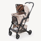 Cross-Border Pet Stroller Foldable with Safety Rope for Cats and Dogs Detachable Pet Stroller