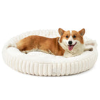 Cross-Border Hot-Selling Round Plush Dog Bed Cat Bed Thickened Warm Pet Bed for Cats and Small Dogs Machine Washable