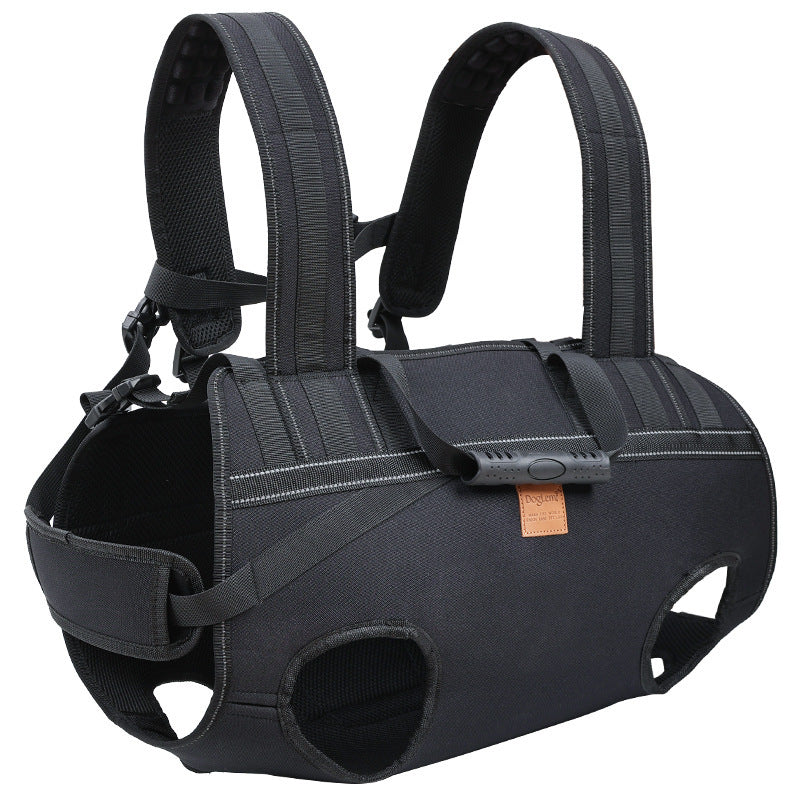 Pet Dog Backpack Multifunctional Double Shoulder Bag Pet Auxiliary Harness Outdoor Walking Aid Stretcher for Disabled Large Dogs
