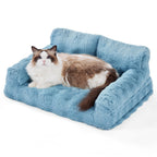 Amazon Hot-Selling Pet Sofa Small Rabbit Fur Removable Washable Dog Sofa Bed Mat Cat Bed Dog Bed Sofa Bed Sleeping Pad