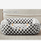 Shu Cotton Velvet Jacquard Fabric Soft Comfortable Pet Bed Deep Sleep Cat Bed Dog Bed Winter Warm Pet Mat