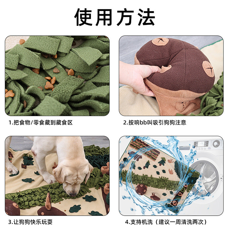 Cross-Border Pet Dog Sniffing Mat Dog Slow Feeder Mat Sniffing Mat Training Mat Pet Dog Large Forest Sniffing Mat