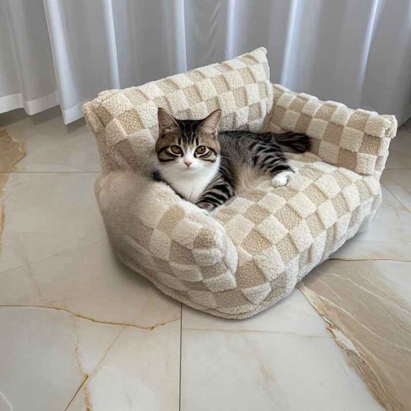 New Pet Sofa Pet Supplies Nest Amazon Hot-Selling Pet Cat Dog Nest Four Seasons Warm Plush Pet Nest