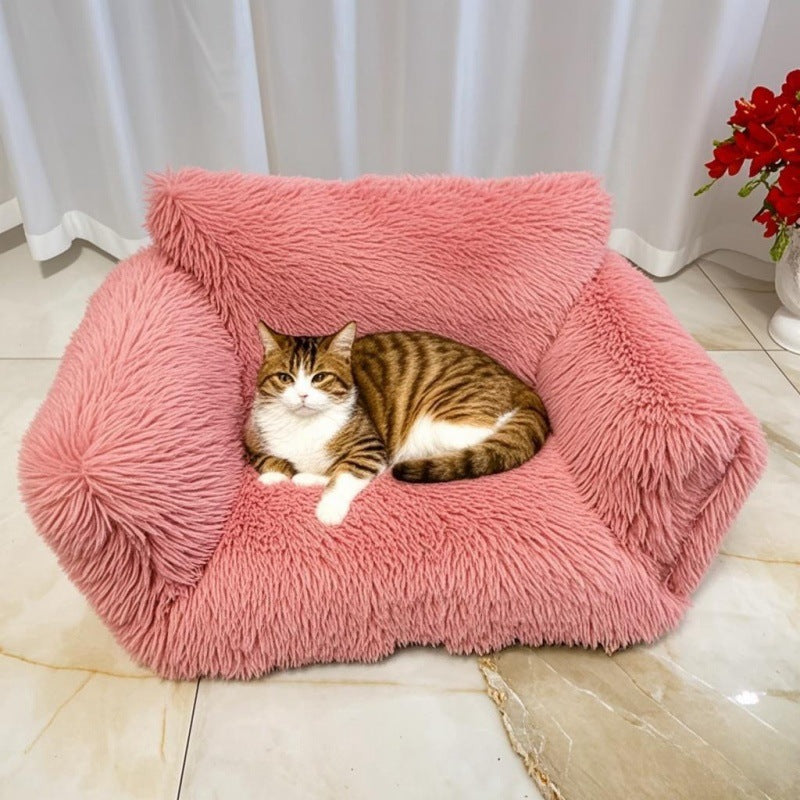 Cross-Border Hot Sale Dog House Cat House All-Season Universal Removable Washable Winter Cat House Warm Cat Sofa Pet House Mat Cat Bed
