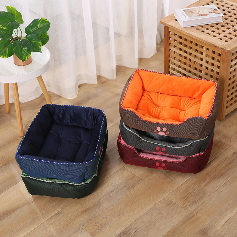Pet Bed Rose Flower Pet Supplies Amazon Hot-Selling Winter Warm Mat Rose Short Plush Dog Bed Cat Bed