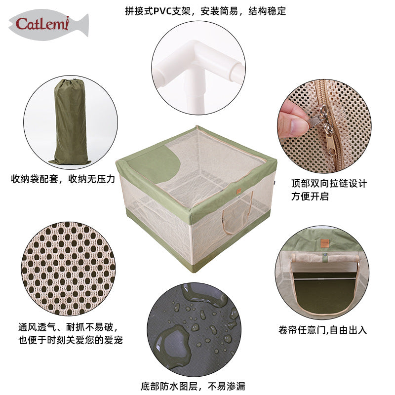 Pet Tent Breathable Cat Delivery Room Dog House Cat House Cat Delivery Box Enclosed Outdoor Folding Pet Cat Supplies