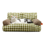 Amazon Hot-Selling Pet Sofa Small Rabbit Fur Removable Washable Dog Sofa Bed Mat Cat Bed Dog Bed Sofa Bed Sleeping Pad