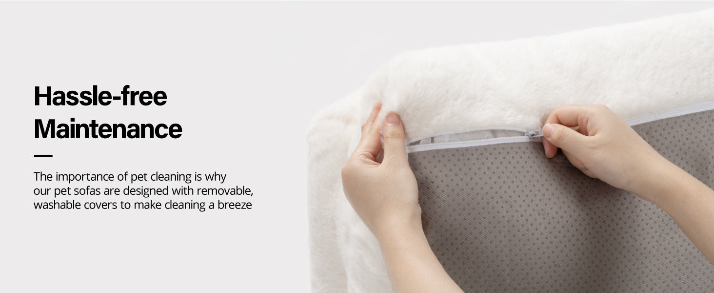 Amazon Hot-Selling Pet Sofa Small Rabbit Fur Removable Washable Dog Sofa Bed Mat Cat Bed Dog Bed Sofa Bed Sleeping Pad