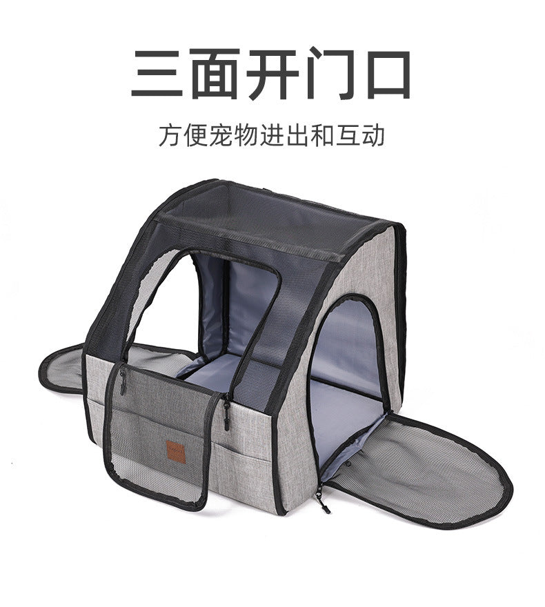 Pet Seat Cushion for Cats and Dogs, Mesh Pet Carrier, Dog Car Mat, Travel Car Breathable Car Bag