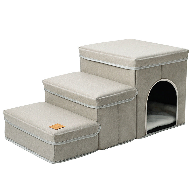 Amazon Cross-Border New Pet Stairs Steps Cat Dog Climbing Foldable Collapsible Dog Stairs Pet Supplies