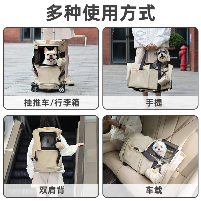 Cat Carrier Portable Cat Backpack Breathable Expandable Multifunctional Pet Travel Bag Dog Cat Travel Pet Handbag