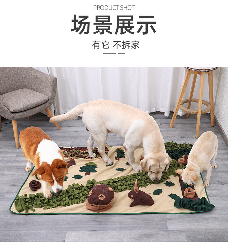 Cross-Border Pet Dog Sniffing Mat Dog Slow Feeder Mat Sniffing Mat Training Mat Pet Dog Large Forest Sniffing Mat