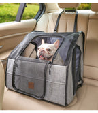 Pet Seat Cushion for Cats and Dogs, Mesh Pet Carrier, Dog Car Mat, Travel Car Breathable Car Bag