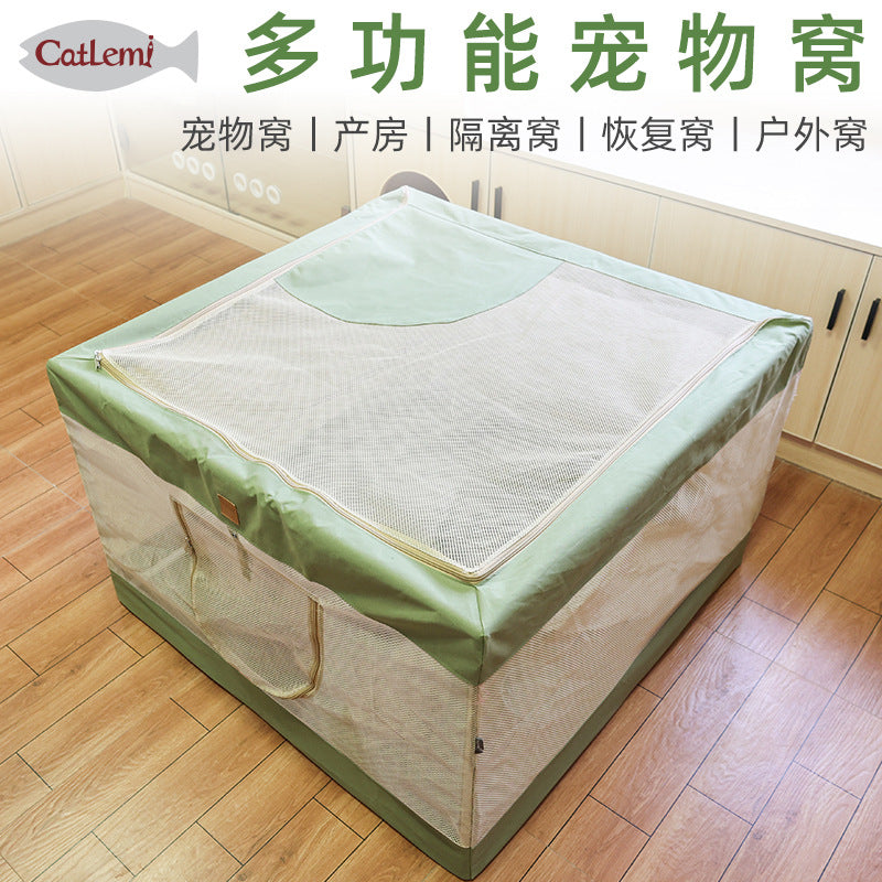 Pet Tent Breathable Cat Delivery Room Dog House Cat House Cat Delivery Box Enclosed Outdoor Folding Pet Cat Supplies