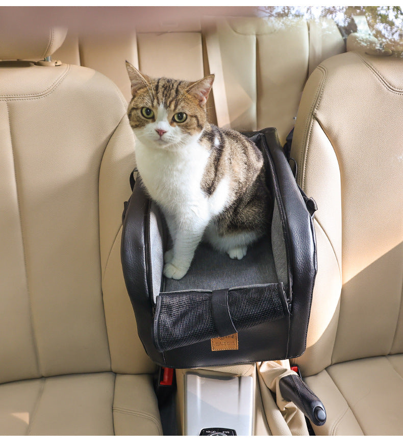Dolemi Car Cage Central Control Cat and Dog Cage Portable Cat Nest Car Seat All Seasons Cat Dog Pet