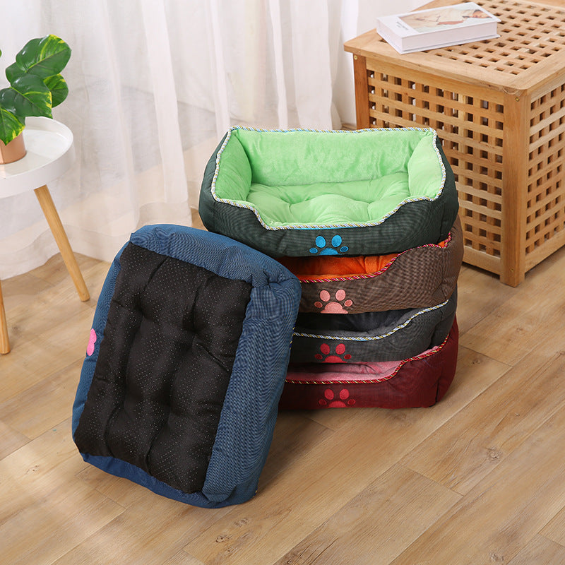 Pet Bed Rose Flower Pet Supplies Amazon Hot-Selling Winter Warm Mat Rose Short Plush Dog Bed Cat Bed