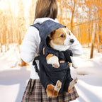 Dog Outdoor Backpack Winter Thickened Cotton Bag Pet Outdoor Portable Harness Chest Dual-use Backpack